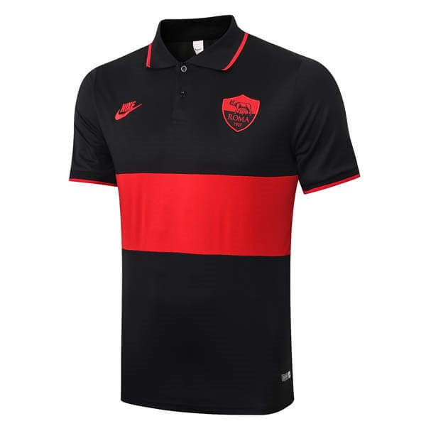 Polo AS Roma 2019 2020 Negro Rojo